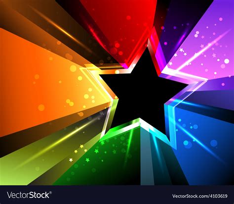 Rainbow Star Royalty Free Vector Image Vectorstock