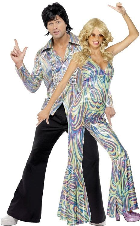Couples 70s Disco Fancy Dress Costume Couples Fancy Dress Hippy