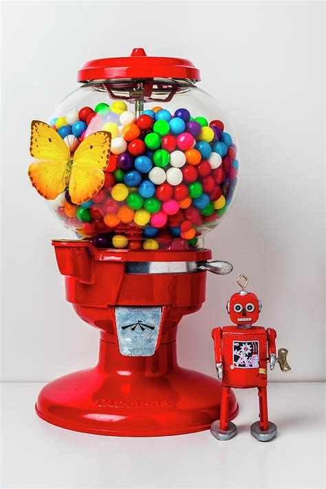 Bubblegum Machine With Butterfly And Robot Photograph By Garry Gay