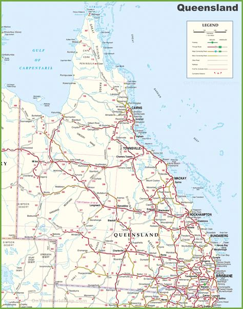 This map includes the australia blank map only with divisions where students can identify the australia regions, areas, cities and capitals. Queensland Map Road Australia 1 - World Wide Maps within Queensland Road Maps Printable ...