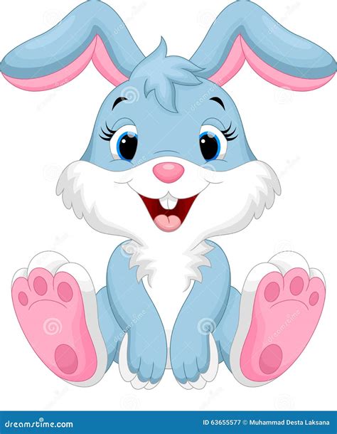 Cute Rabbit Cartoon Stock Vector Illustration Of Background 63655577
