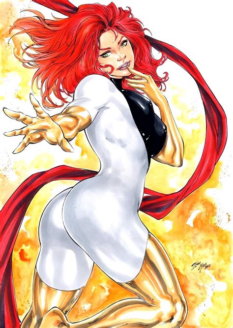 Jean Grey As The Phoenix By Iago Maia Comic Art Girls Marvel Jean