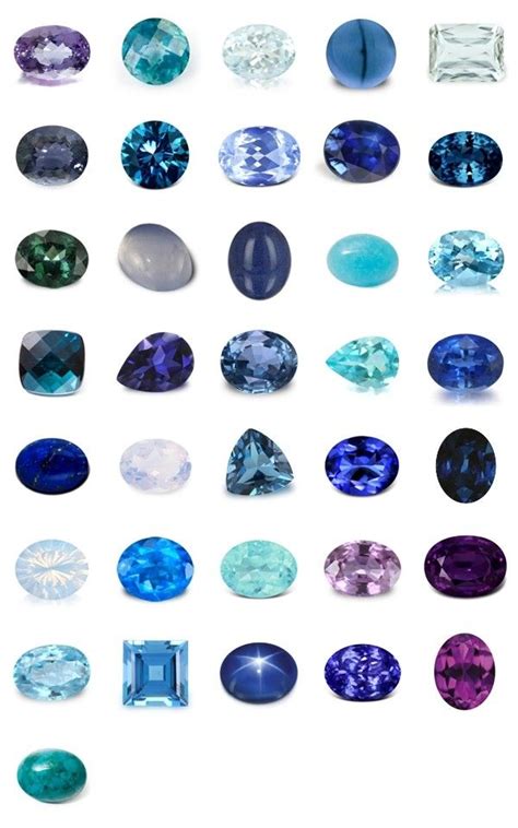 Blue Gemstones Pierre Semi Précieuse Bleue Pierre Précieuse Pierre