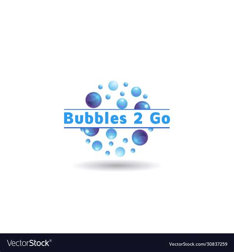Stylish Bubble Logo Design Royalty Free Vector Image
