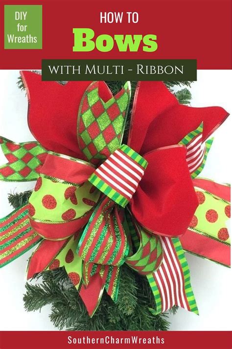 How To Make A Bow With Multiple Ribbons Christmas Bows Diy Diy