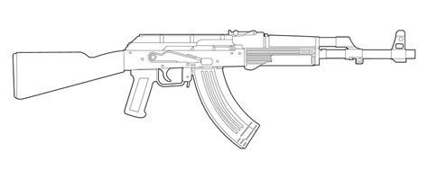 Ak 47 Exploded View Diagram Sketch Coloring Page