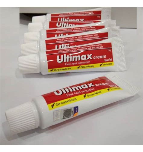 Ultimax Cream 15g Methyl Salicylate Menthol Eucalyptus For The