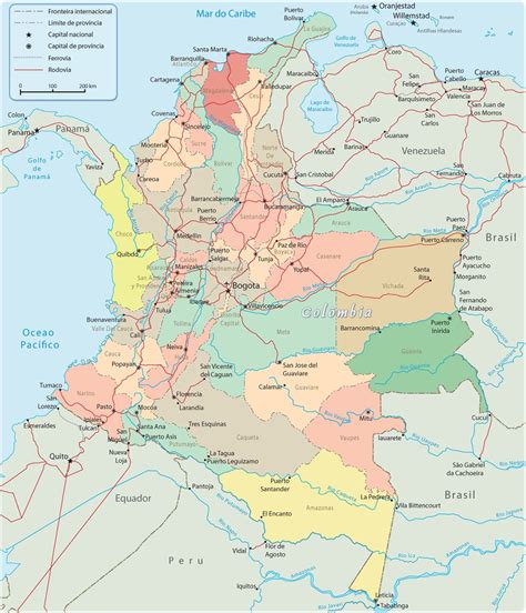 Mapa Geográfico Da Colômbia Mapa De Colombia Mapa Politico Mapa Fisico