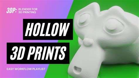 hollow out any 3dprint design blender for 3d printing youtube