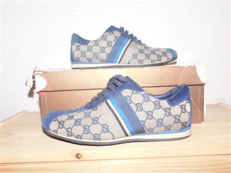 Gucci Navy Blue Gucci Print Shoes Grailed