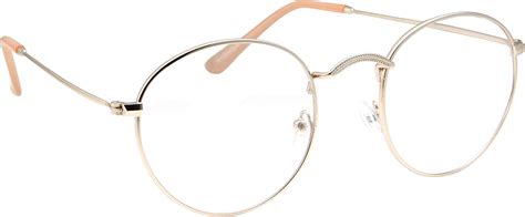 Grinderpunch Retro Round Clear Lens Glasses Metal Frame