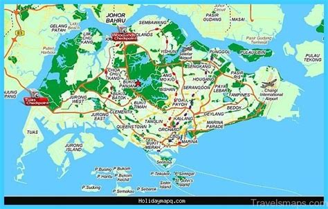 Singapore Map Tourist Attractions TravelsMaps