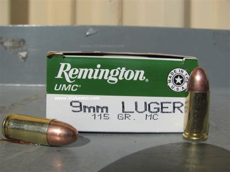 1000 Rounds 9mm Luger 115 Grain Fmj Remington Umc Ammo L9mm3