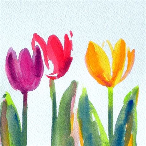 Simple And Sweet Original Watercolor Painting Just In Time For Spring