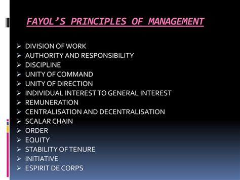 Fayols 14 Principles Of Management Ppt