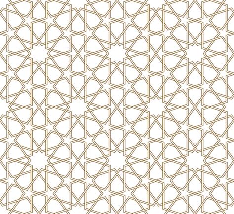 Premium Vector Seamless Arabic Geometric Ornament In Brown Color
