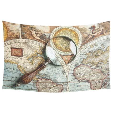 4.5 out of 5 stars 2. CHARMHOME Vintage World Map Home Decor Wall Art Magnifying ...