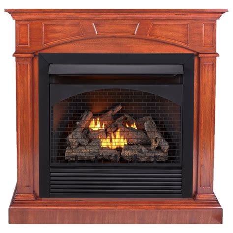 Procom Dual Fuel Ventless Gas Fireplace With Mantel 32000 Btu Remo