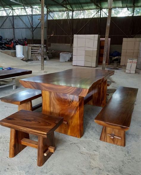 meja makan minimalis modern kayu jati jati tukul furniture