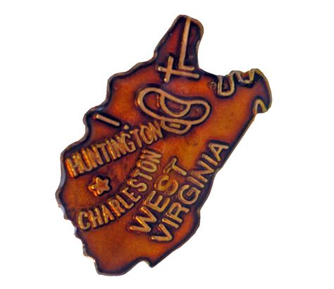 West Virginia State Vintage Lapel Enamel Pin Wv Charleston Etsy