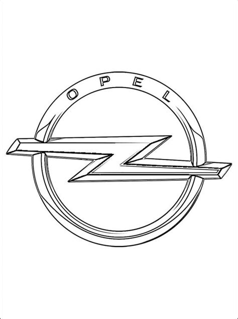 Kolorowanki Opel Logo Do Druku Dla Dzieci I Dorosłych