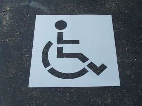 Handicap Parking Lot Stencil 36 Inch 60 Mil 060 116 Thick