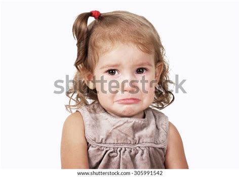 Portrait Sad Crying Baby Girl On Stock Photo 305991542 Shutterstock