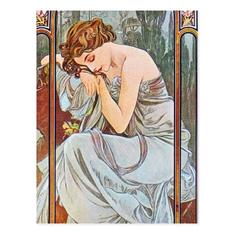 Sleeping Beautiful Woman Postcard Zazzle