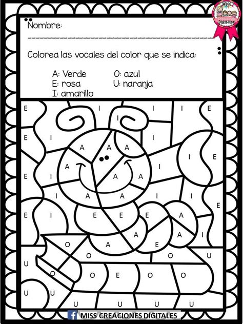 Colorea Y Descubre El Dibujo Con Sílabas Letras Y Números Material