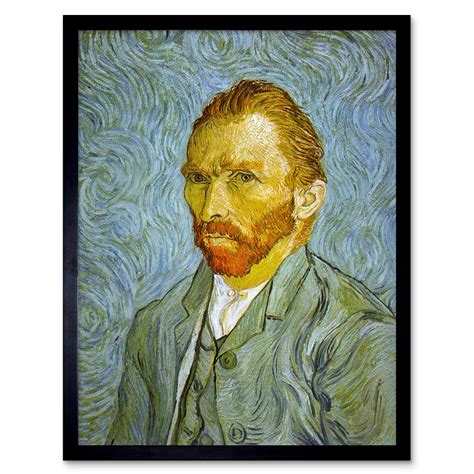Vincent Van Gogh Self Portrait Old Master Painting 12x16 Inch Framed