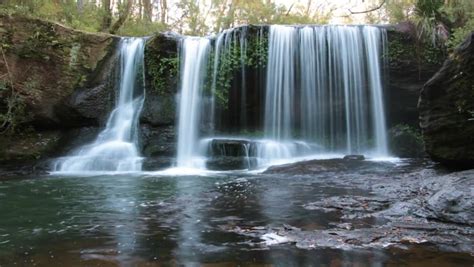 Rainforest Waterfall Slow Shutter Stock Footage Video 100 Royalty