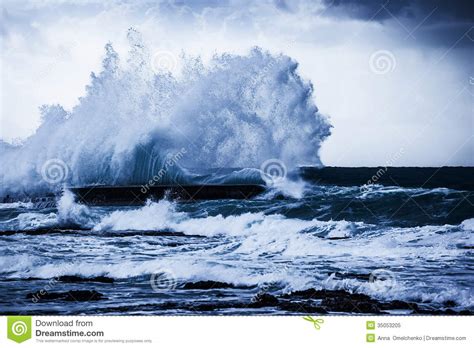Stormy Ocean Waves Stock Image Image Of Large Beautiful 35053205