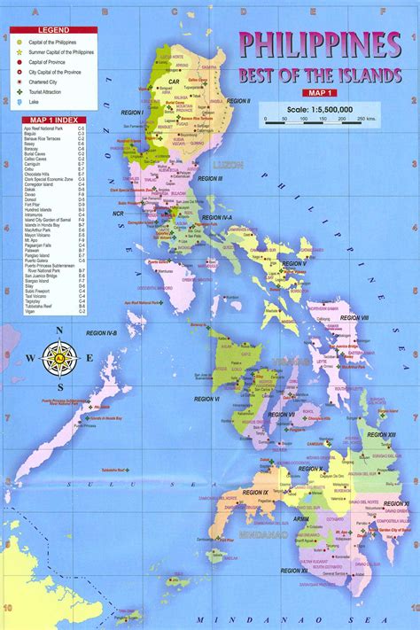 Republic Of The Philippines Political Map United States Map
