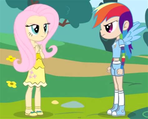 Image Rainbow Dash And Fluttershy As Humanspng The 100 Acre Wood Wiki