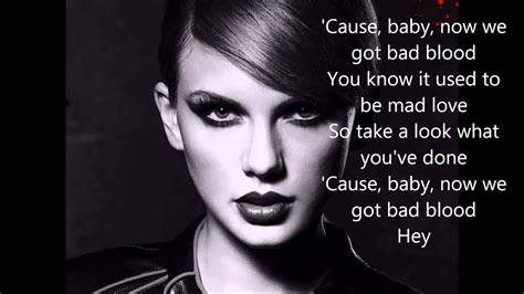 Taylor Swift Bad Blood Lyrics Youtube