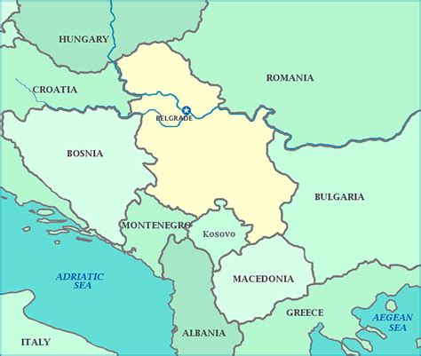 Map Of Serbia—serbia Map Shows Cities The Danube River