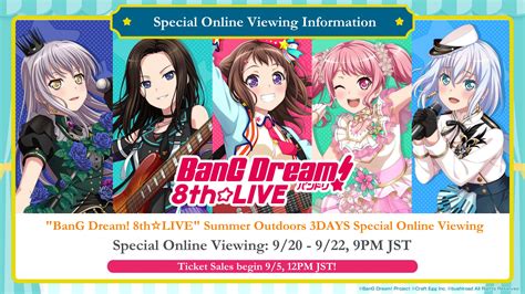 Tickets Available For Bang Dream 8thlive Online Viewing News