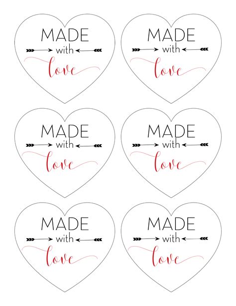 Made With Love Printable Tags For Homemade Gifts Diy Gift Box