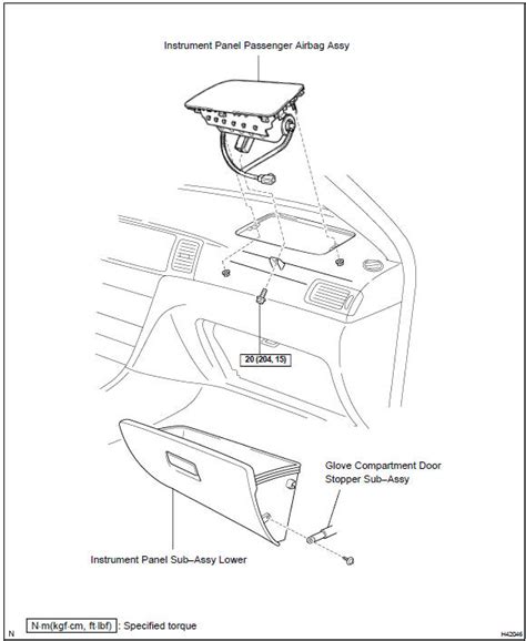 Toyota Corolla Repair Manual Components Instrument Panel Passenger