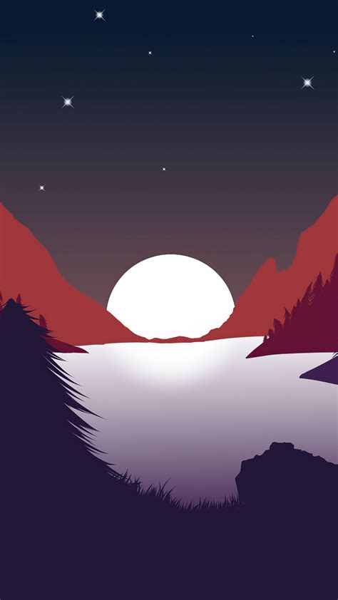 2160x3840 Sunset In Mountains Minimalism 8k Sony Xperia Xxzz5 Premium