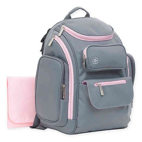 J Is For Jeep Places And Spaces Backpack Diaper Bag In Pinkgrey