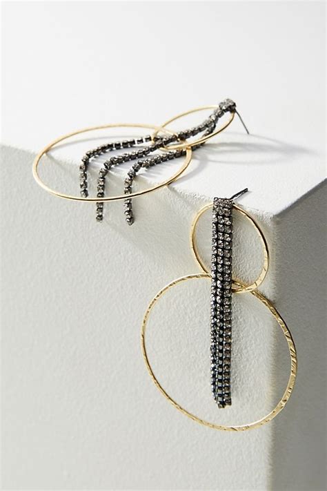 Shimmering Linked Hoop Earrings Earrings Hoop Earrings Jewelry