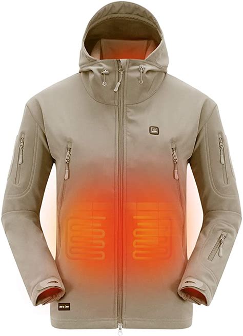 Dewbu Heated Jacket With 74v Battery Pack Winter Outdoor Soft Shell