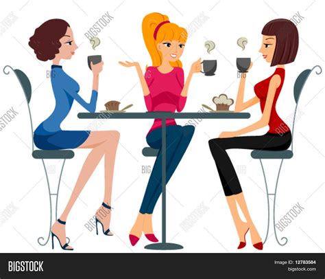 Women Drinking Coffee Vector Vector And Photo Bigstock