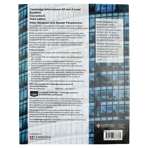 Cambridge International As And A Level Business Coursebook With Cd