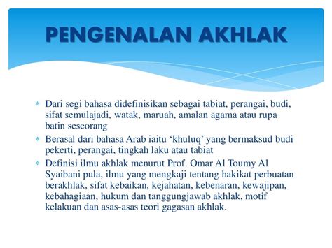 Pengenalan Etika Akhlak Dan Moral