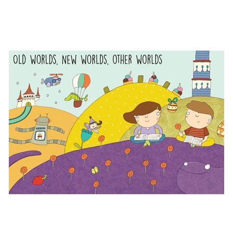 Old Worlds, New Worlds, Other Worlds (Bright) Wall Graphic Mural