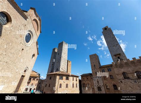 historic center of san gimignano with characteristic medieval architecture of its historic