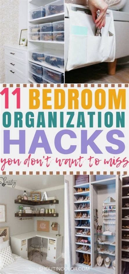 32 Ideas For Home Organization Diy Bedroom Hacks Bedroom Organization Diy Small Room
