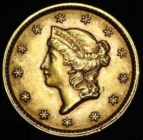 1853 1 One Dollar Liberty Head Gold Coin Type 1 Pristine Auction